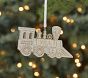 Silver Glitter Transportation Ornaments