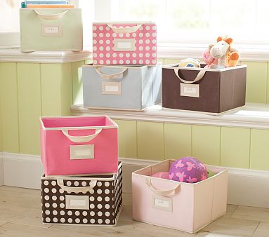 Bright Pink Large Canvas Box Storage