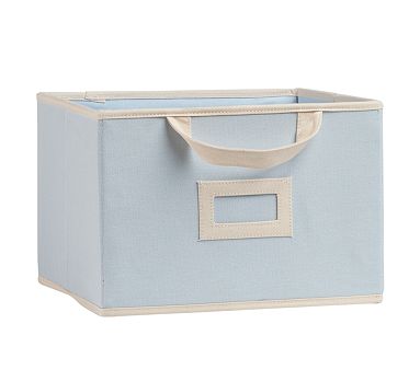 Light Blue Large Canvas Box Storage