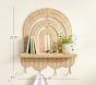 Rattan Rainbow Hook Rack With Ledge (22" x 18")