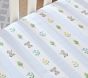 Elephant Stripe Organic Crib Fitted Sheet