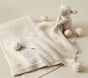 Cotton Sweater Knit Baby Blanket and Lamb Thumbie Set