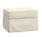 Open Box: PK Comfort Ottoman, Slipcover Basketweave Slub Oatmeal