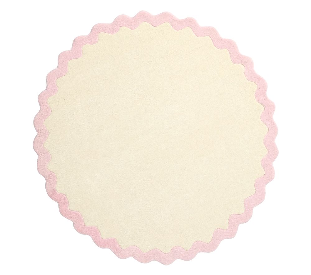 Wave Border Round Rug | Pottery Barn Kids