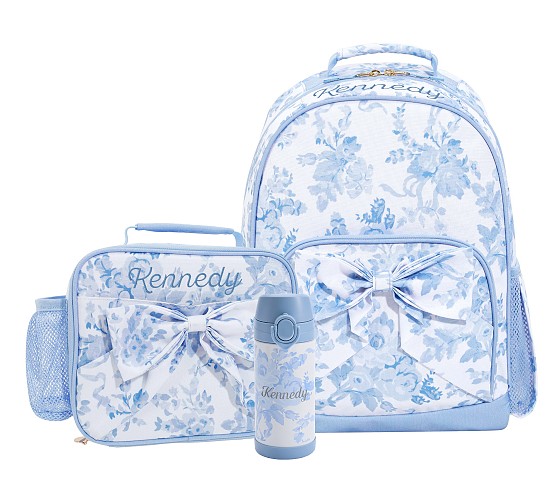Open Box: Mackenzie LoveShackFancy Floral Backpack, Small - Blue Damask