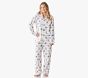 Holly Jolly Santa Adult Flannel Pajama Set