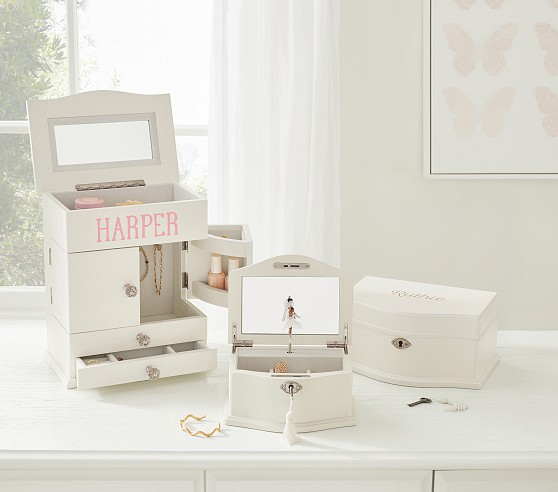 Abigail Kids Jewelry Box Collection - Pink | Pottery Barn Kids