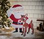Santa and Rudolph® Light-Up Wooden Outdoor Decor