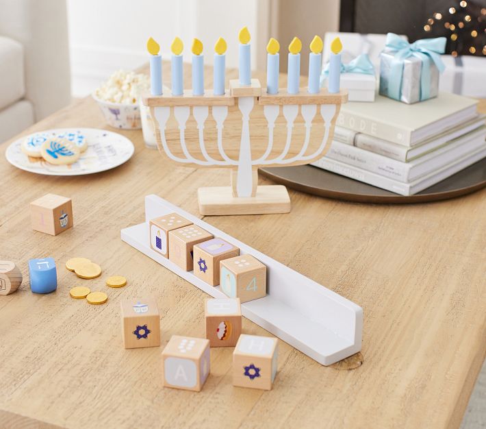 Hanukkah Wooden Block Set Pottery Barn Kids