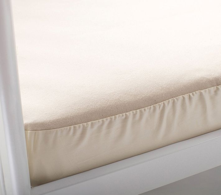 Naturepedic Organic Cotton Waterproof Crib Mattress Pad Pottery