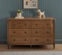 Chris Loves Julia Aged Oak 6-Drawer Dresser &amp; Topper Set (56w x 20d")