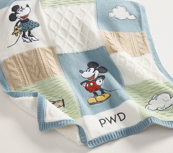 Disney Home x Sanderson Mickey Mouse Baby Blanket | Pottery Barn Kids