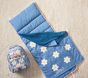 Mackenzie Blue Daisies Chenille Nap Mat &amp; Small Backpack Bundle