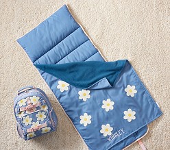 Mackenzie Blue Chenille Daisies Nap Mat