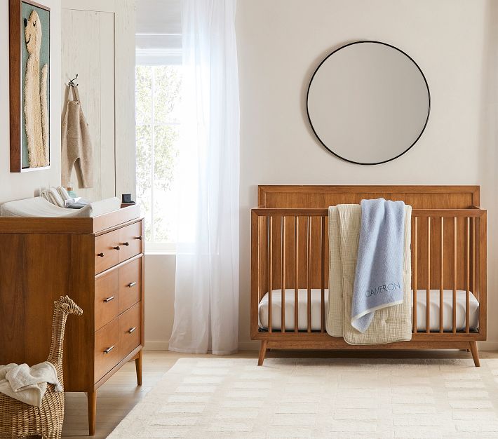 west elm x pbk Mid-Century 6-Drawer Changing Table Pottery Barn Kids