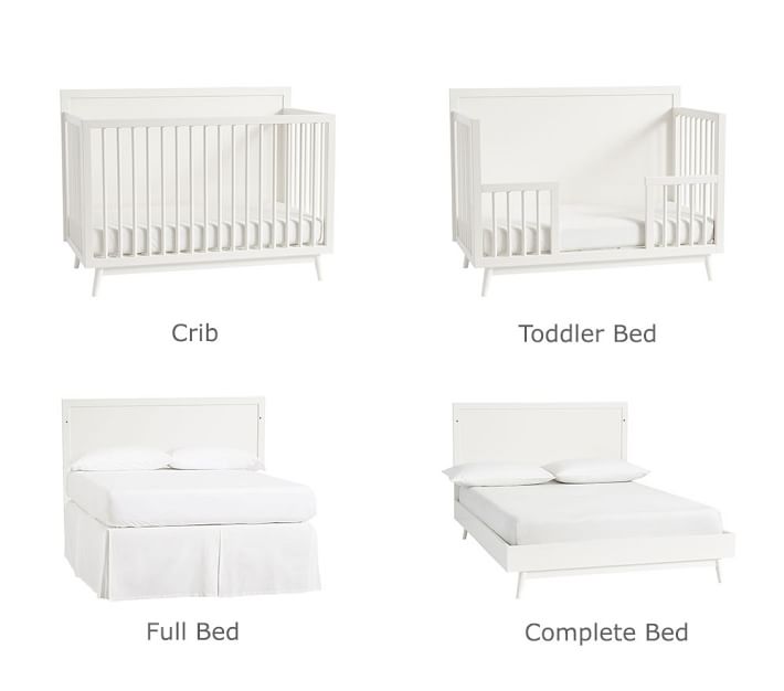 Mid Century Full Bed Conversion Kit Modern Crib Pottery Barn Kids