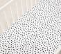 Brushstroke Dot Organic Crib Fitted Sheet
