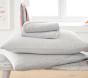 Heathered Jersey Stripe Organic Sheet Set &amp; Pillowcases