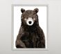 Open Box: Limited Edition Minted Baby Animal Bear Art, 11" x 14" - Light Gray Wood Frame