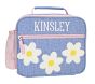 Mackenzie Blue Daisies Chenille Lunch Boxes