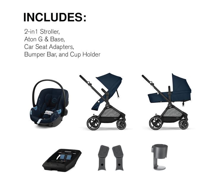 Cybex EOS 5-in-1 Travel System Stroller & Aton G Infant Car Seat