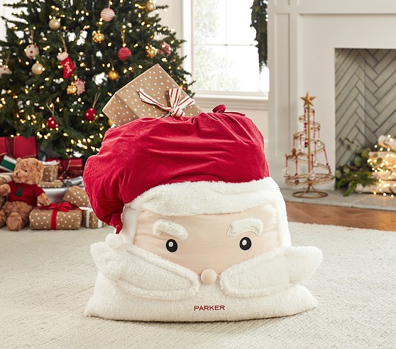 Sherpa Santa Face Bag Gift Sack | Pottery Barn Kids