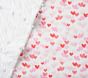 Hearts Organic Crib Fitted Sheet