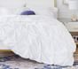 Organic Ruched Rosette Duvet Cover &amp; Shams
