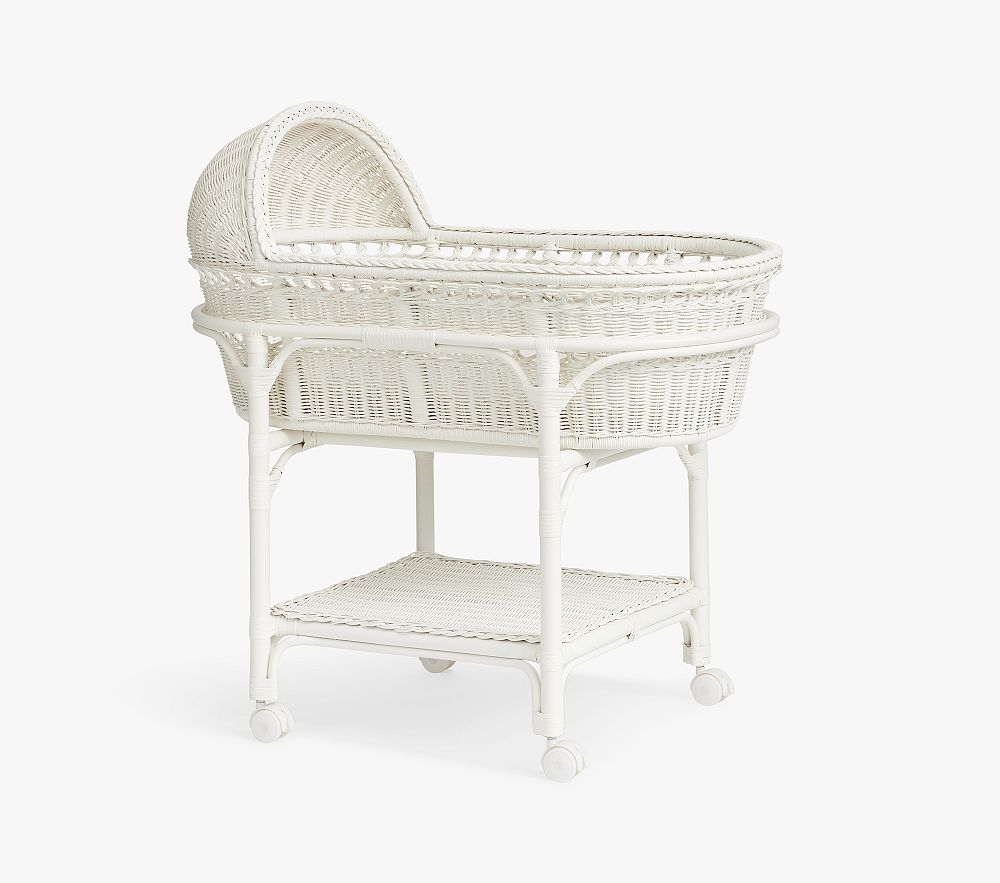 Bassinet & Mattress Pad Set - Simply White, UPS Delivery