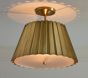 Chris Loves Julia Metal Pleated Semi Flush Mount (16")