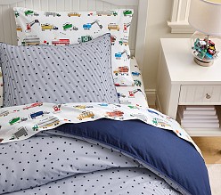 Flocked Star Duvet Cover