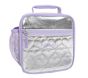 Mackenzie Silver Metallic Hearts Lunch Boxes