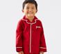 Red Solid Flannel Kid Pajama Set