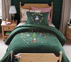 Rifle Paper Co. Green Velvet Nutcracker Quilt & Shams