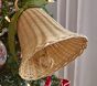 Oversized Rattan Bell Ornament (7")