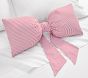 Red Stripe Bow Pillow