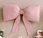 Red Stripe Bow Pillow