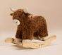 Highland Cow Critter Plush Nursery Rocker