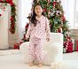 Holiday Bows Flannel Kid Pajama Set