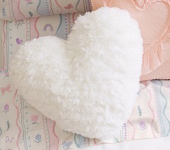 Cloud Faux Fur Heart Pillow