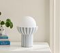 WE x PBK Ceramic Striped Table Lamp (10")