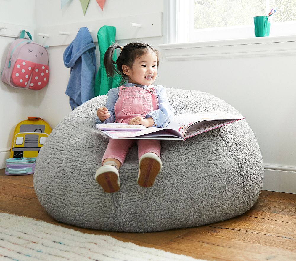 Luxe 60'' Beanbag | Transitional Beanbag Foam/Polyester by Bob's Discount Furniture, image size:1000x883