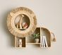 Rattan Lion Shaped Shelf (29")