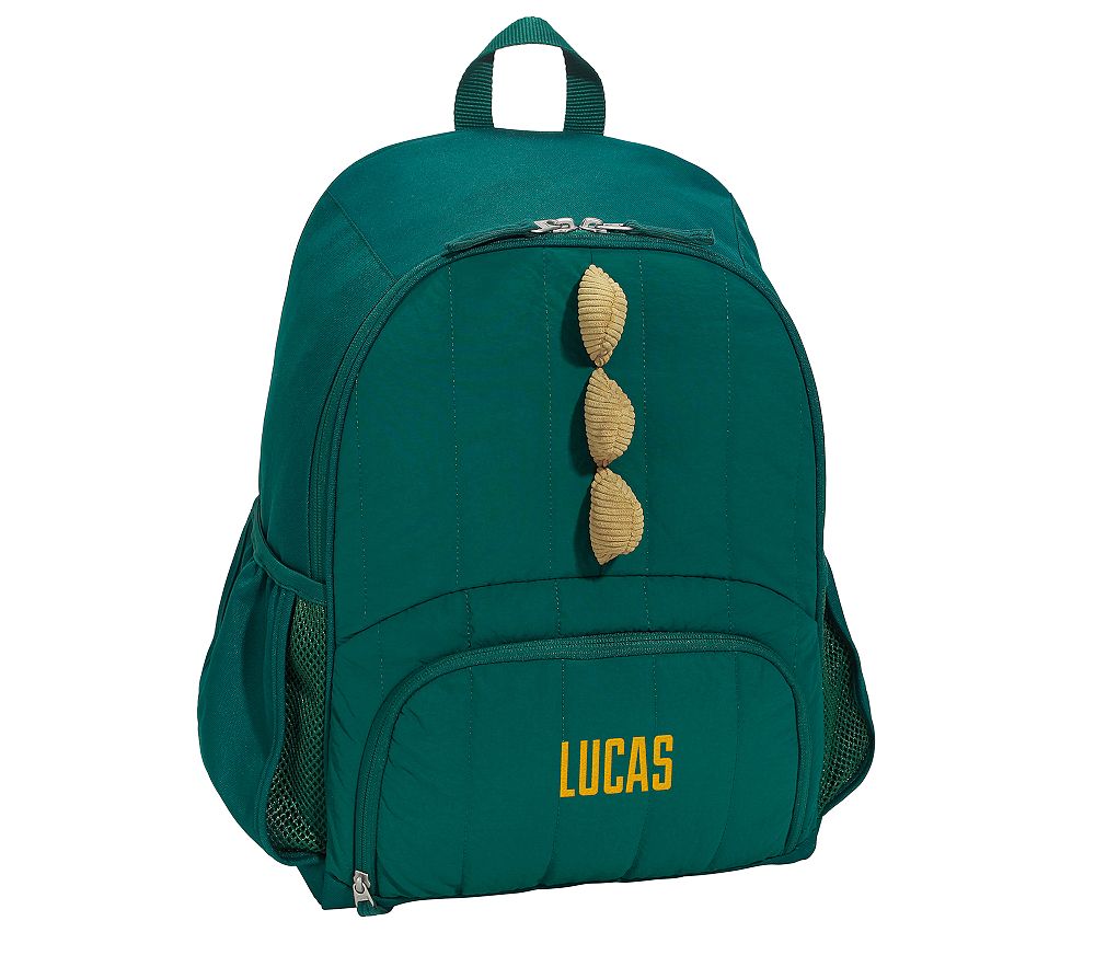 Mackenzie Green Quilted Dinos Backpacks | Pottery Barn Kids