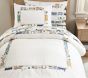Embroidered Heritage Train Border Duvet Cover &amp; Shams