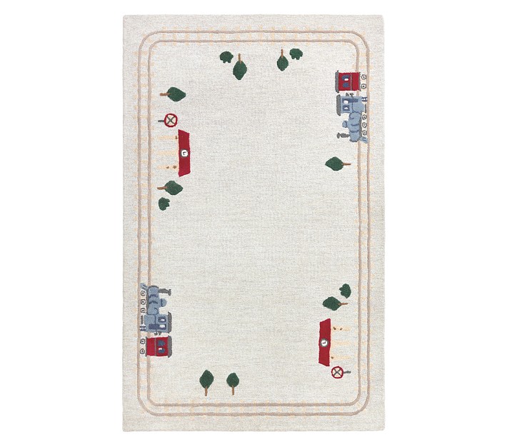 Train Border Rug | Pottery Barn Kids