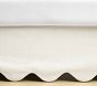 Scalloped European Linen Crib Skirt