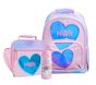 Mackenzie Iridescent Hearts Backpack &amp; Lunch Bundle, Set of 3