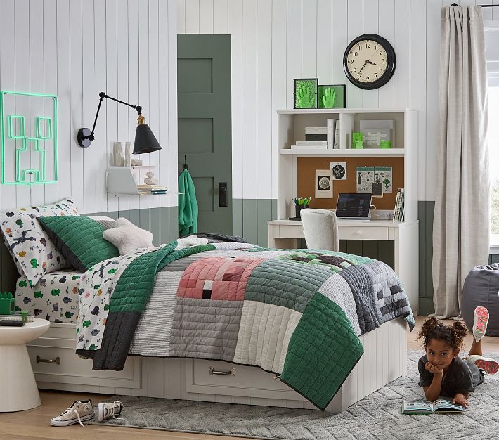 thumbnail image 2 of Minecraft Full Sheet Set – Brand New In Retail Packaging, Gray Polyester By Franco, 032281288570 2 of 5