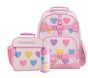 Mackenzie Pastel Chenille Hearts Backpack &amp; Lunch Bundle, Set of 3